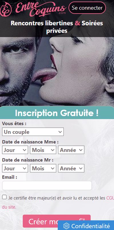 entre coquins inscription